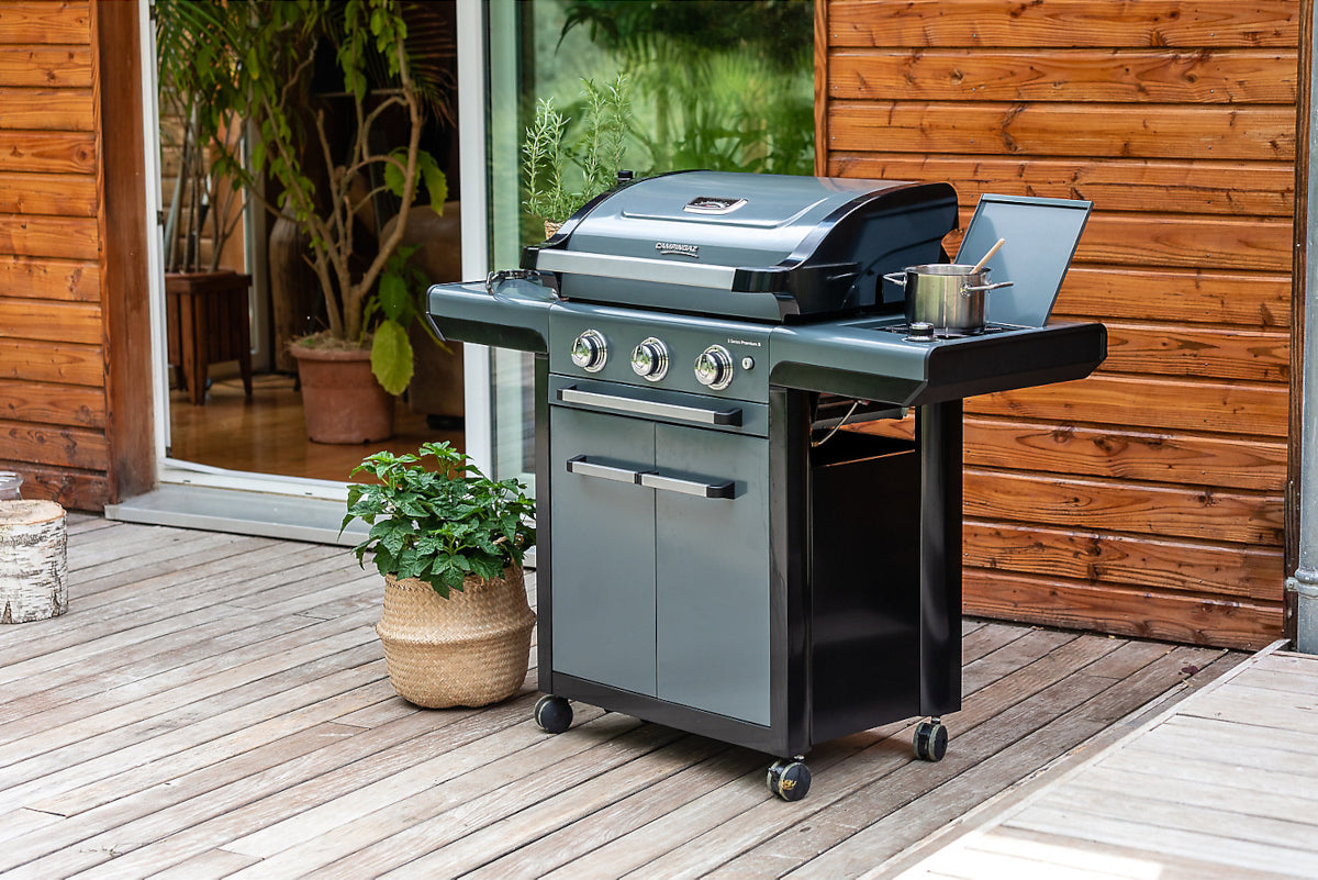 Campingaz 3 Series Premium S Gas BBQ - 3 Burner + Side Burner Gas Barbecue Amsterdam Style
