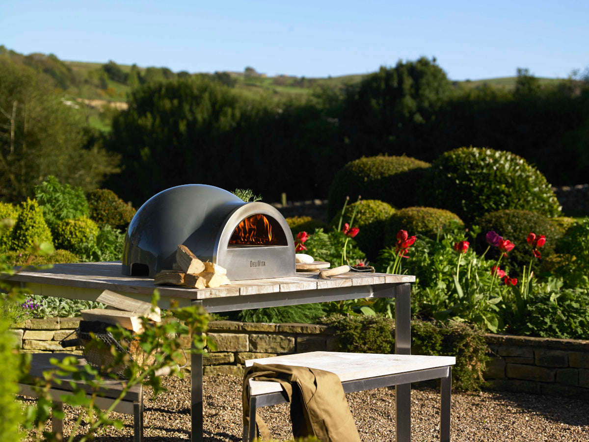 DeliVita The Hale Grey Oven - Wood Fired Pizza Oven BritishGrill
