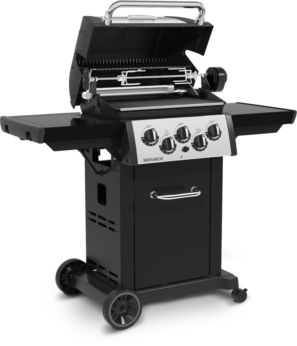 Broil King Monarch 390 - As 340 + Rear Burner & Rotisserie Kit BritishGrill