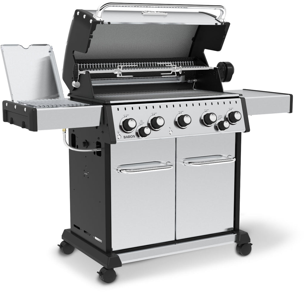 Broil King Baron S 590 IR - 5 Main burners + IR Side Burner, R/Burner & Rotis BritishGrill