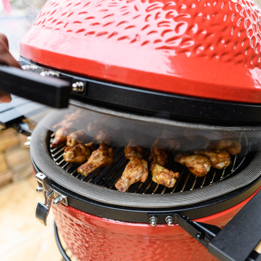 Kamado Joe® Classic Joe II 18 inch Charcoal Grill in Blaze Red Amsterdam Style