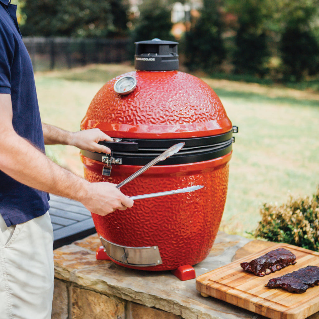 Kamado Joe® Classic II Stand Alone 18 inch Charcoal Grill in Blaze Red Amsterdam Style
