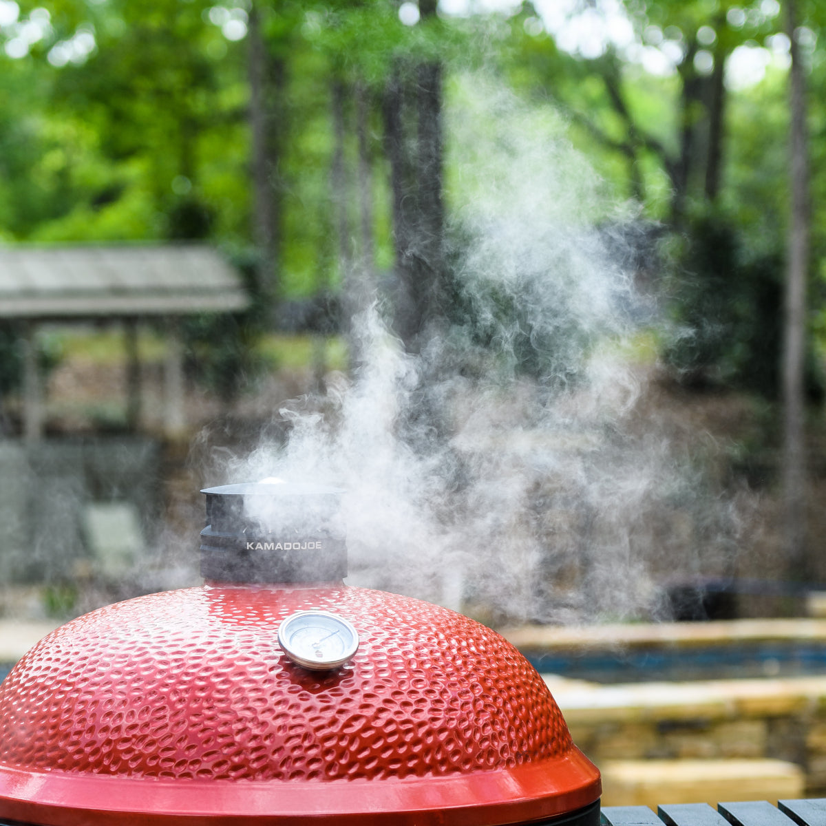 Kamado Joe® Big Joe II 24 inch Charcoal Grill in Blaze Red Amsterdam Style