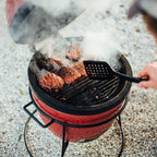 Kamado Joe Jr.® 13.5 inch Charcoal Grill in Blaze Red Amsterdam Style