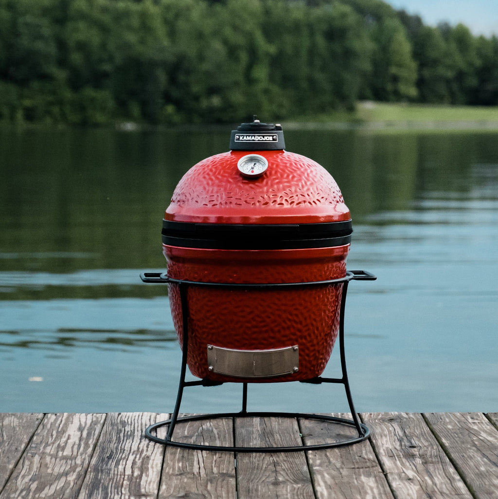 Kamado Joe Jr.® 13.5 inch Charcoal Grill in Blaze Red Amsterdam Style