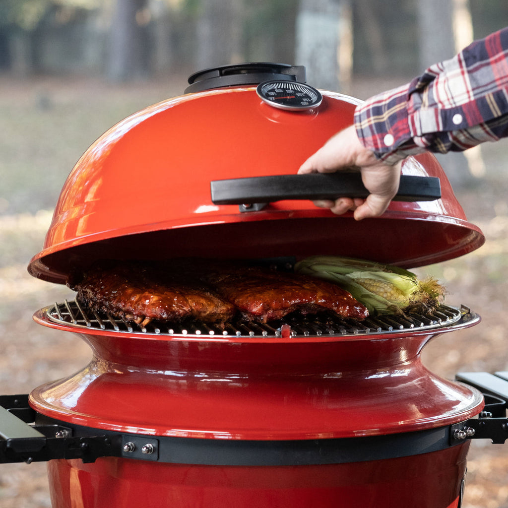 Kamado Joe® Kettle Joe™ 22 inch Charcoal Grill in Blaze Red Amsterdam Style