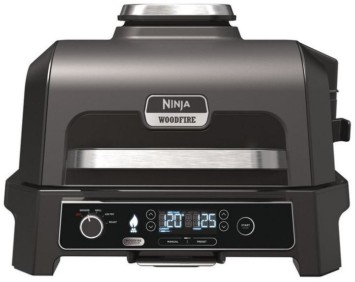 Ninja OG850UK Woodfire XL Electric BBQ Grill & Smoker - Black/Grey Amsterdam Style