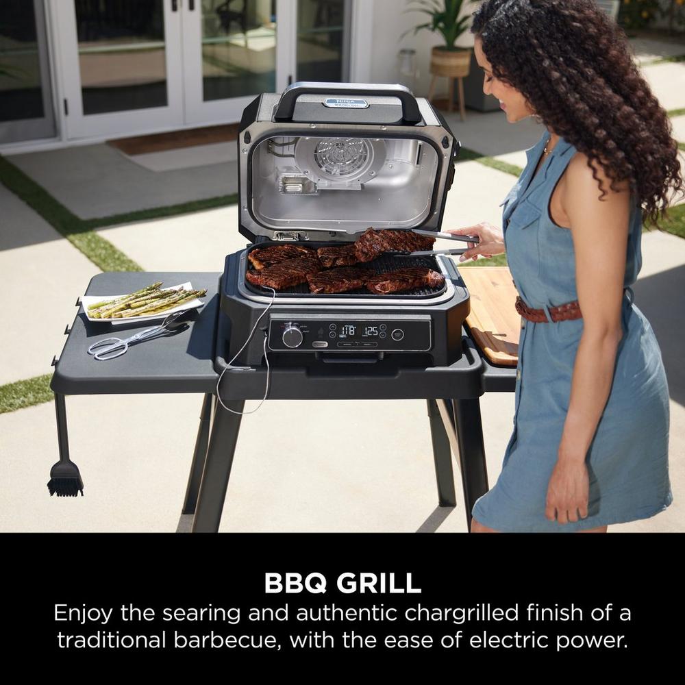 Ninja OG850UK Woodfire XL Electric BBQ Grill & Smoker - Black/Grey Amsterdam Style