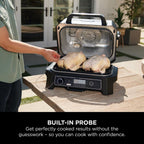 Ninja OG850UK Woodfire XL Electric BBQ Grill & Smoker - Black/Grey Amsterdam Style