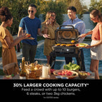 Ninja OG901UK Woodfire Pro Connect XL Electric BBQ Grill & Smoker - Black/Blue Amsterdam Style