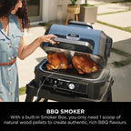 Ninja OG901UK Woodfire Pro Connect XL Electric BBQ Grill & Smoker - Black/Blue Amsterdam Style