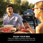 Ninja OG901UK Woodfire Pro Connect XL Electric BBQ Grill & Smoker - Black/Blue Amsterdam Style
