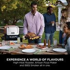 Ninja OO101UK Ninja Woodfire Outdoor Oven, Artisan Pizza Maker and BBQ Smoker - Terracotta/Steel Amsterdam Style