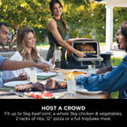 Ninja OO101UK Ninja Woodfire Outdoor Oven, Artisan Pizza Maker and BBQ Smoker - Terracotta/Steel Amsterdam Style
