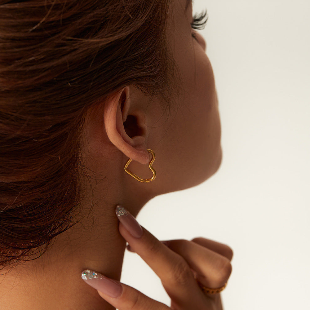 Heart Contour Earrings Winsleyco
