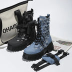 Barka Denim Platform Boots Amsterdam Style