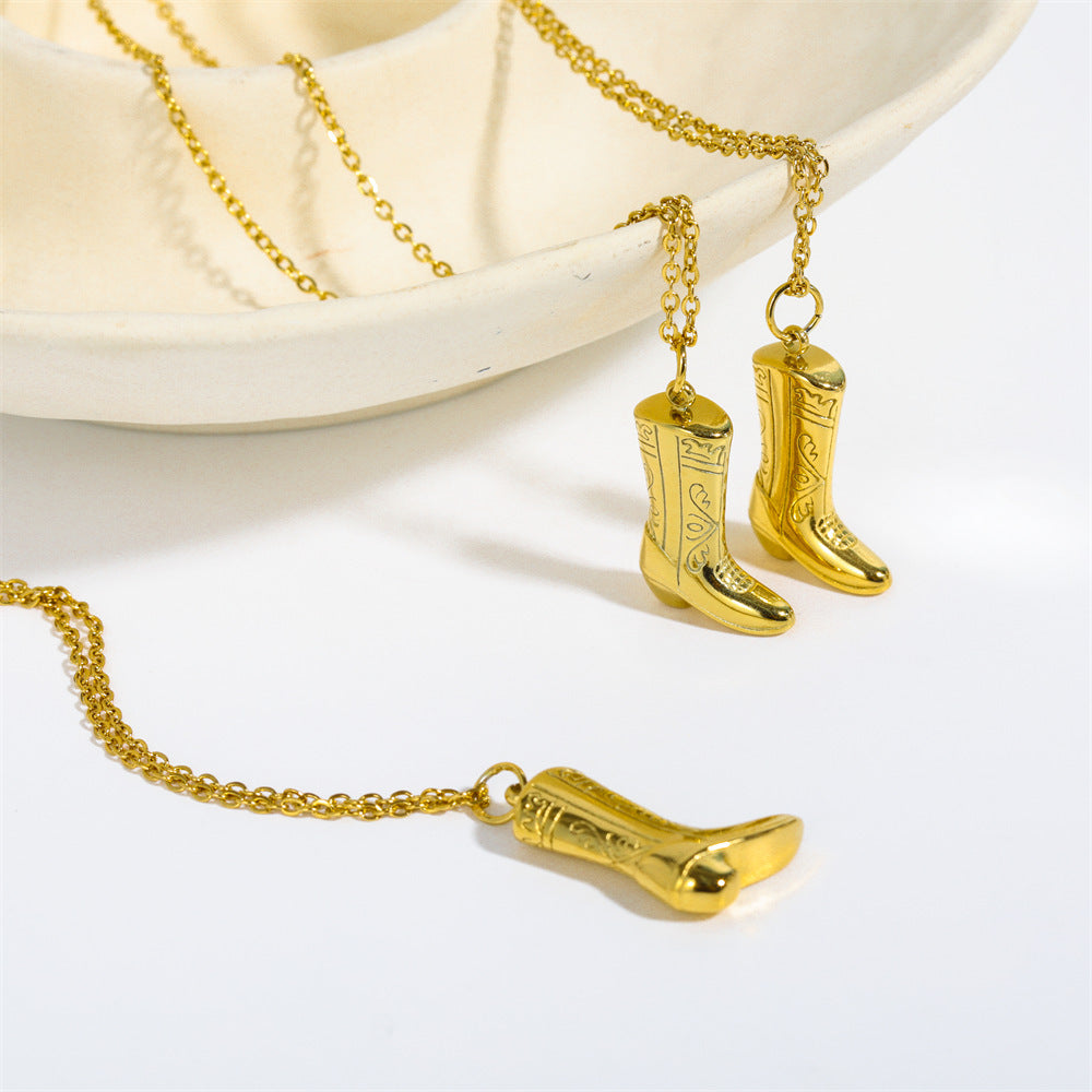 Cowgirl Boot Necklace Winsleyco