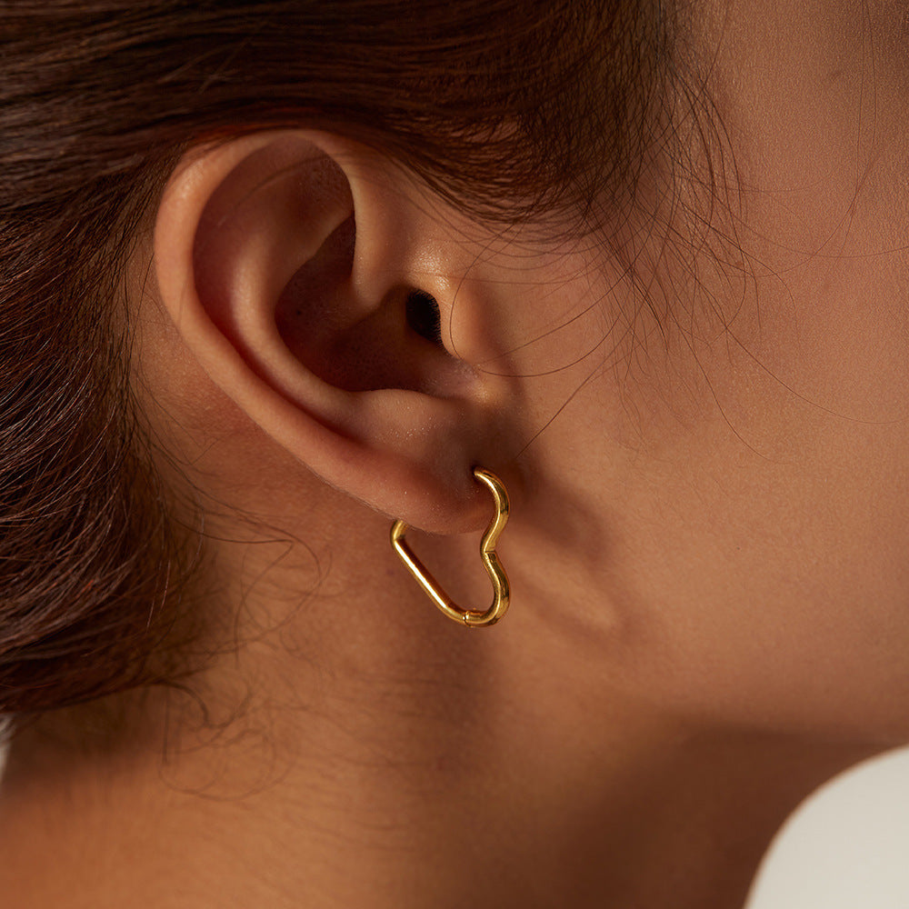 Heart Contour Earrings Winsleyco