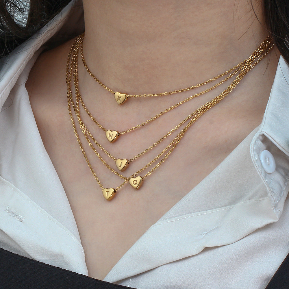 Heart Muse Initial Necklace Winsleyco