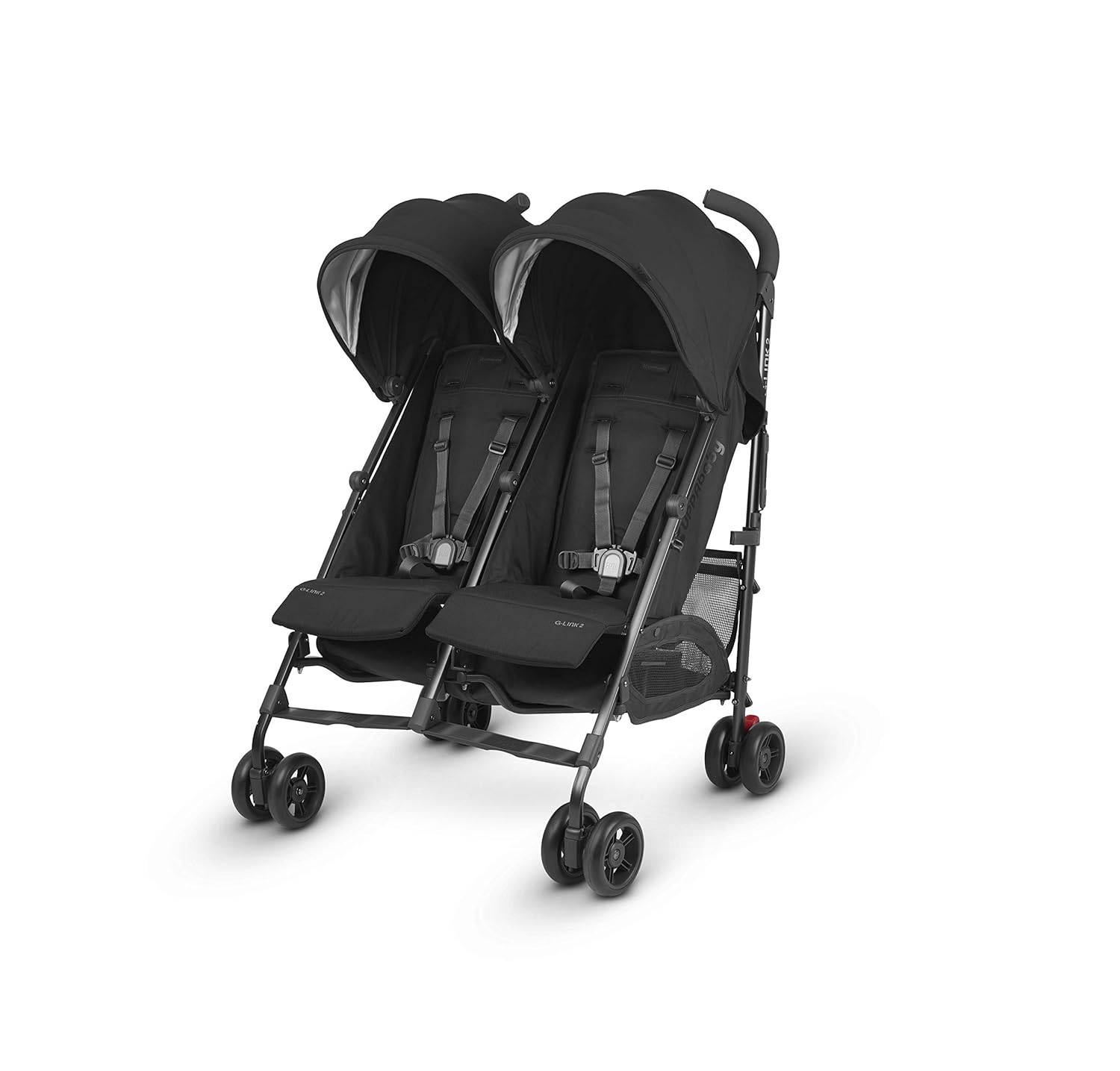Uppababy G-Link 2 Double Stroller, Jake (Black/Carbon) STRL