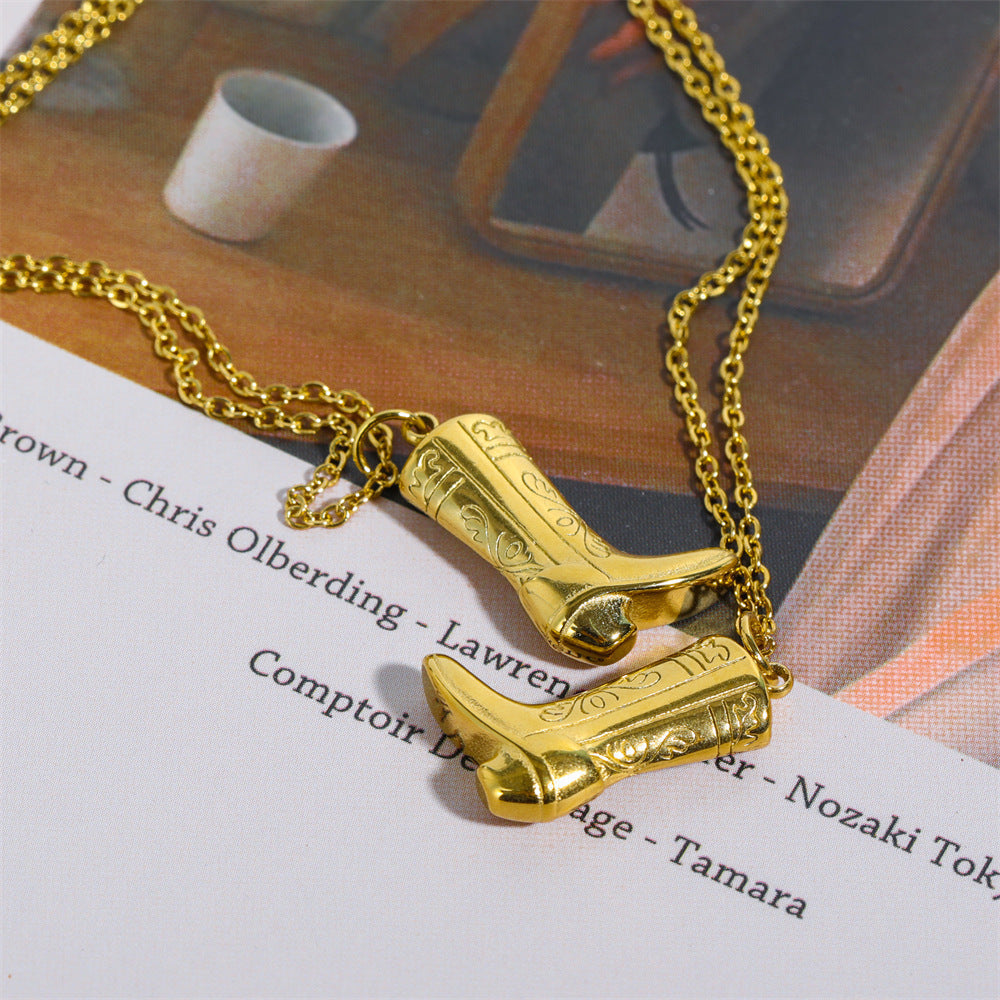 Cowgirl Boot Necklace Winsleyco