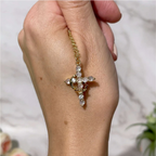 Beatrix Crown and Cross Necklace Winsleyco