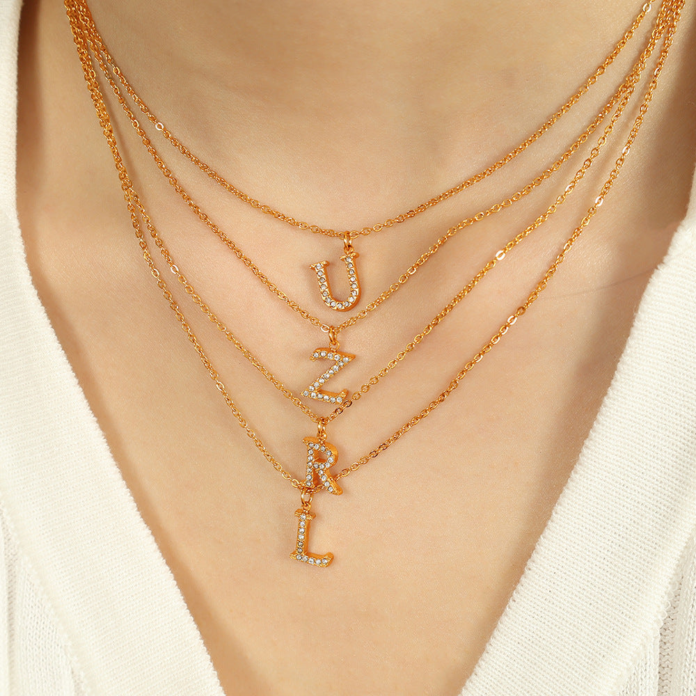Dainty Letter Necklace Winsleyco