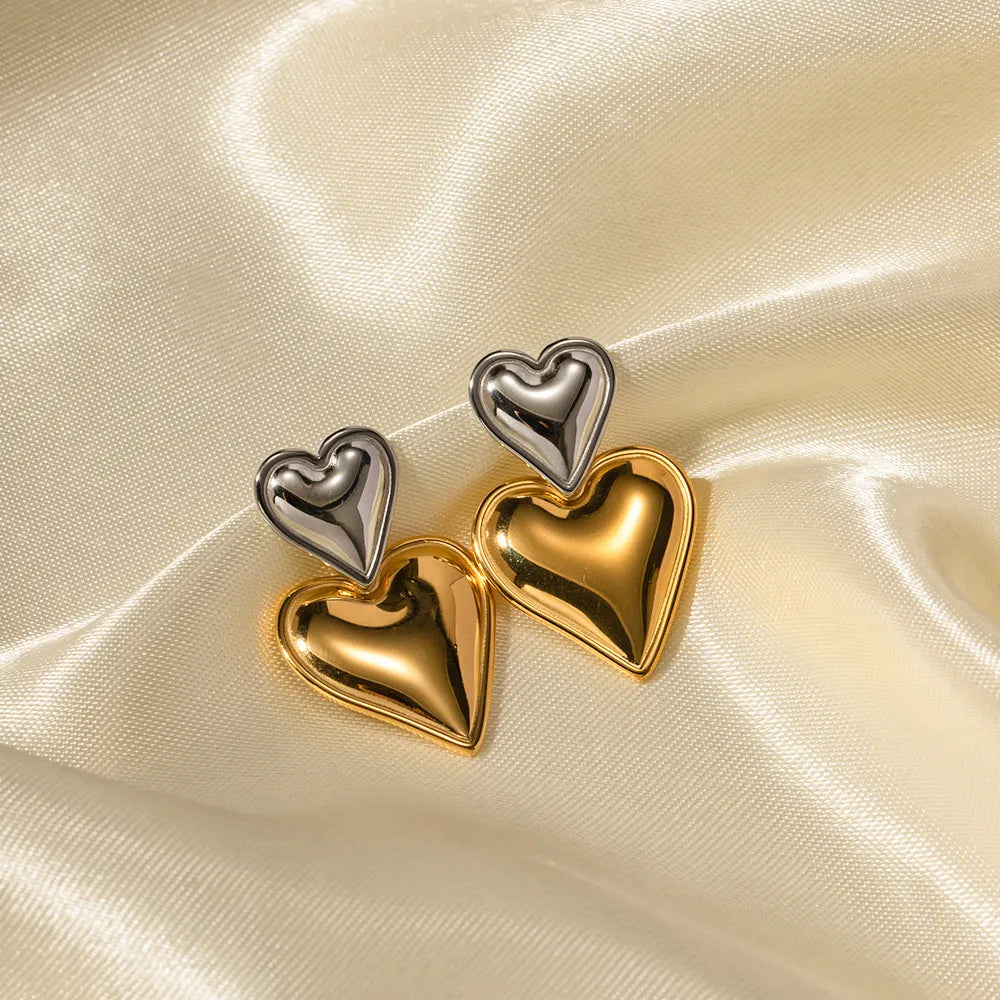 Heart Drop Earrings Amsterdam Style
