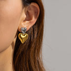 Heart Drop Earrings Amsterdam Style