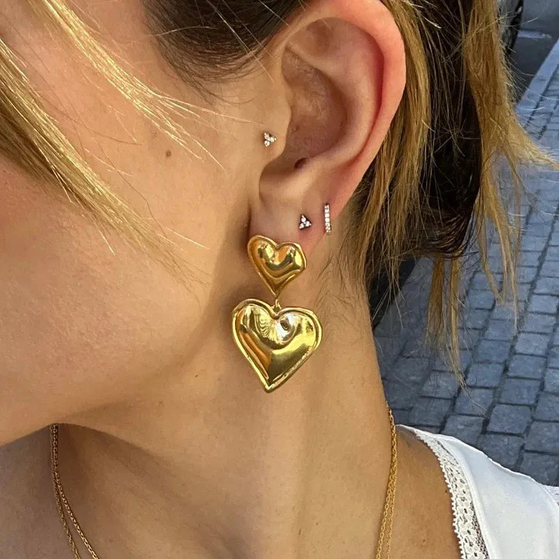Heart Drop Earrings Winsleyco