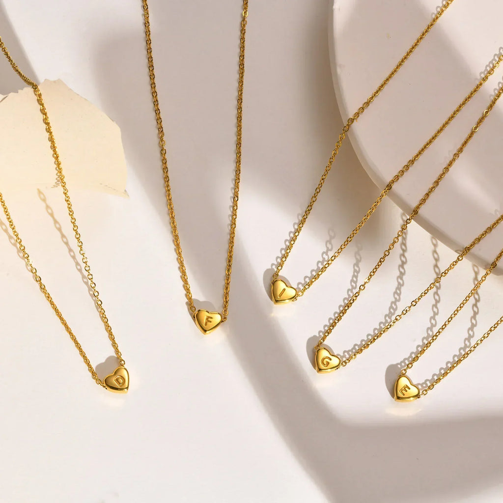 Heart Muse Initial Necklace Winsleyco
