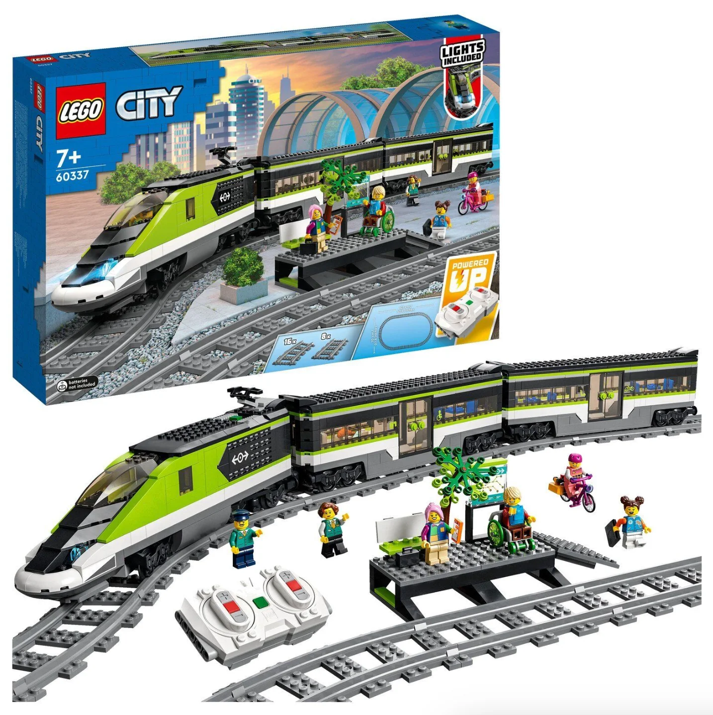 LEGO City 60337 Express Passenger Train building set with remote control