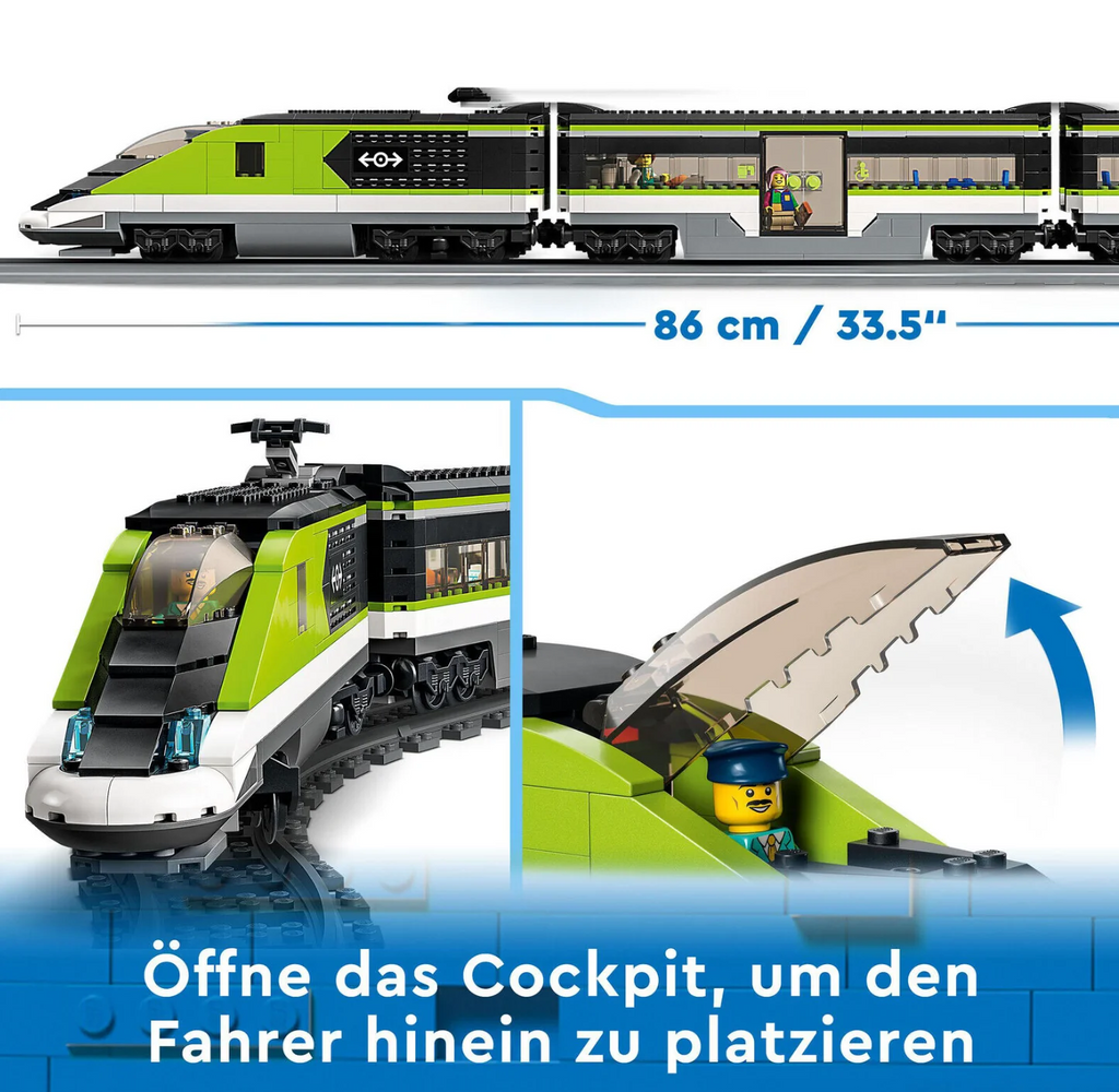 LEGO City 60337 Express Passenger Train building set with remote control
