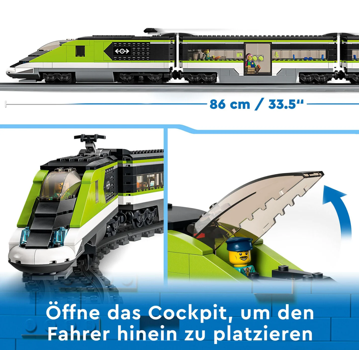 LEGO City 60337 Express Passenger Train building set with remote control