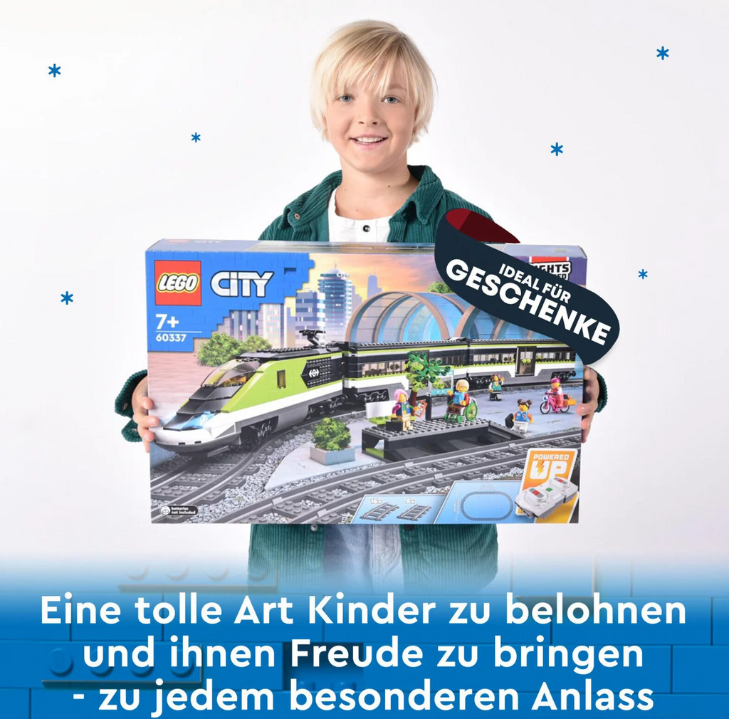LEGO City 60337 Express Passenger Train building set with remote control