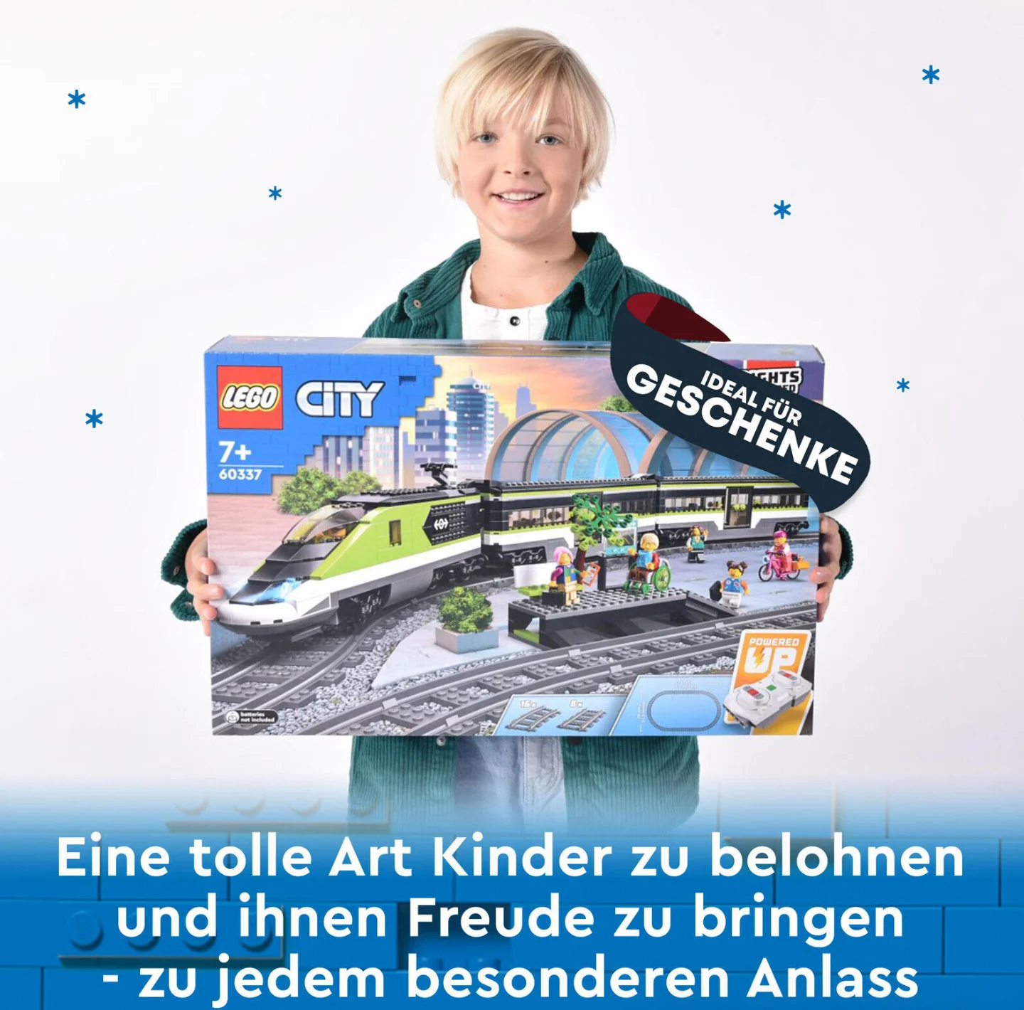 LEGO City 60337 Express Passenger Train building set with remote control