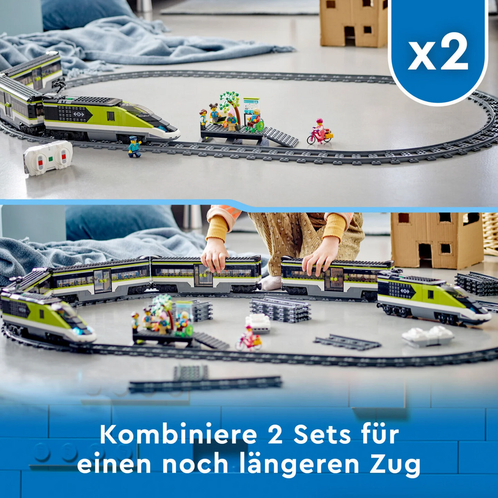 LEGO City 60337 Express Passenger Train building set with remote control