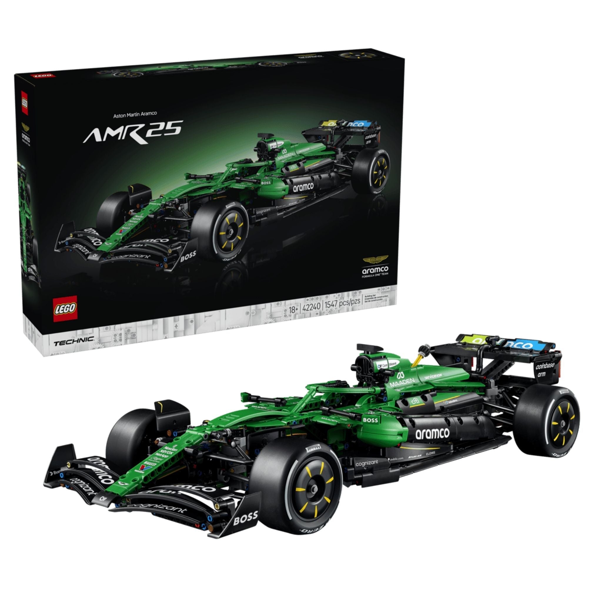 LEGO Technic Aston Martin Aramco AMR25 F1 Car 42240 model kit