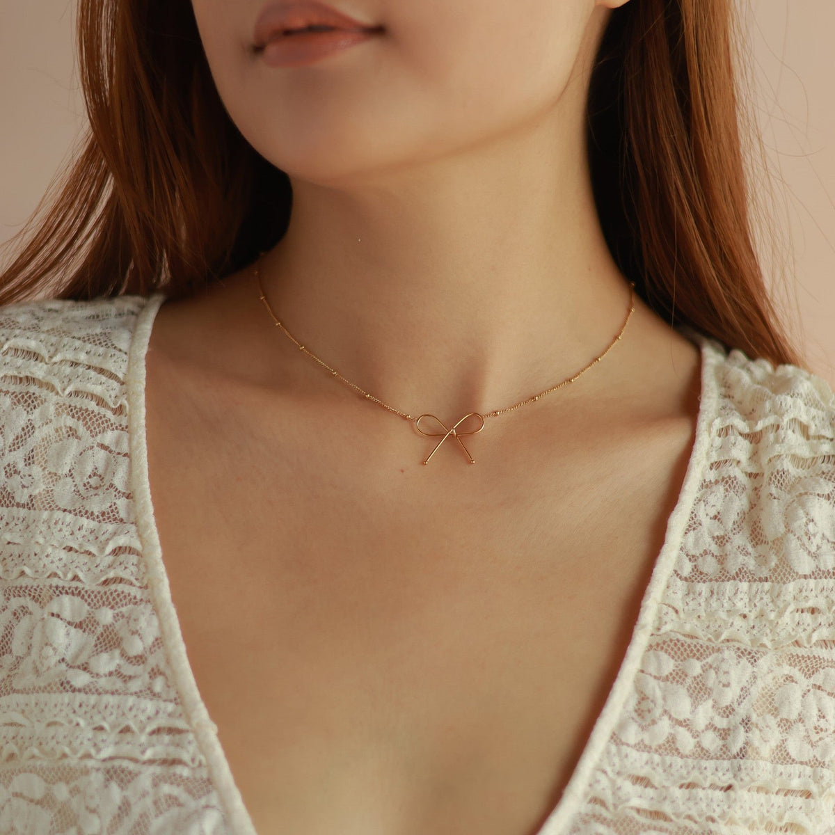 Dainty Bow Necklace Winsleyco