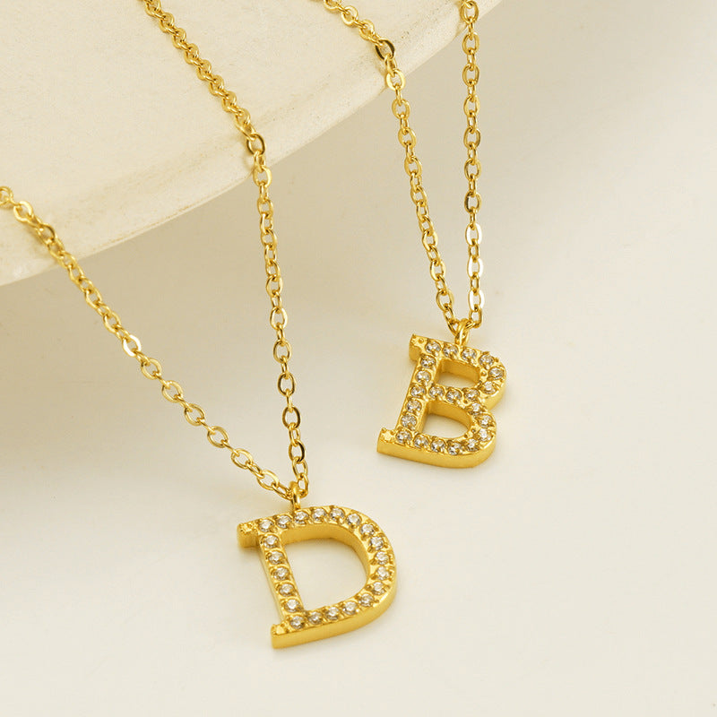 Dainty Letter Necklace Winsleyco