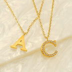 Dainty Letter Necklace Winsleyco