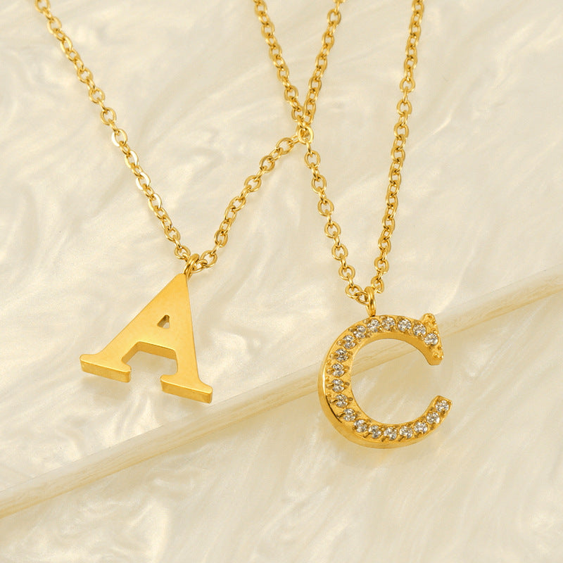 Dainty Letter Necklace Winsleyco
