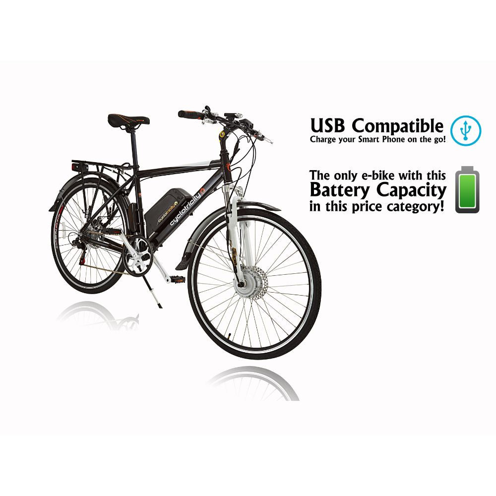 Cyclotricity Revolver Hybrid Electric Bike - Front Hub Motor ElectroTrek
