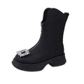 Crown Zipper Boots Amsterdam Style