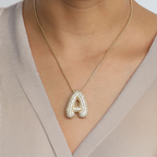 Diamond Initial Bubble Necklace Winsleyco