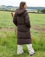 Women's Chocolate Maxi Puffer Jacket Amsterdam Style