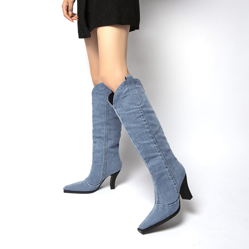 Oklahoma Denim High Boots Amsterdam Style
