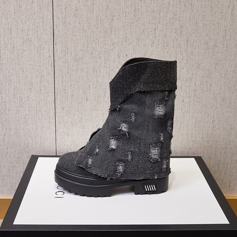 Kiara Denim Boots Amsterdam Style