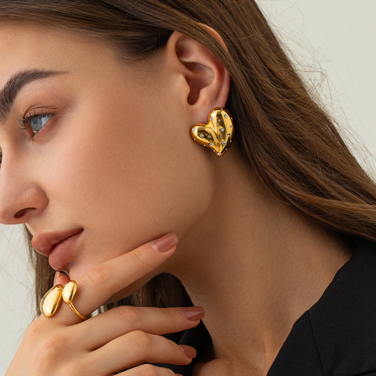 Twinkling Heart Earrings Amsterdam Style