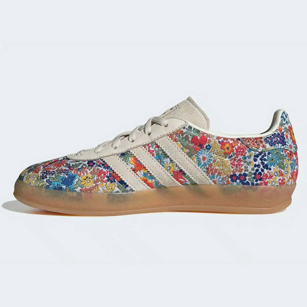 Adidas Gazelle x Liberty London Floral sneakers showcasing floral design. 4